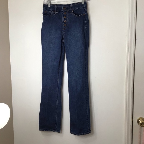 Gap jeans women 27 blue button fly bootcut flare - Picture 1 of 10